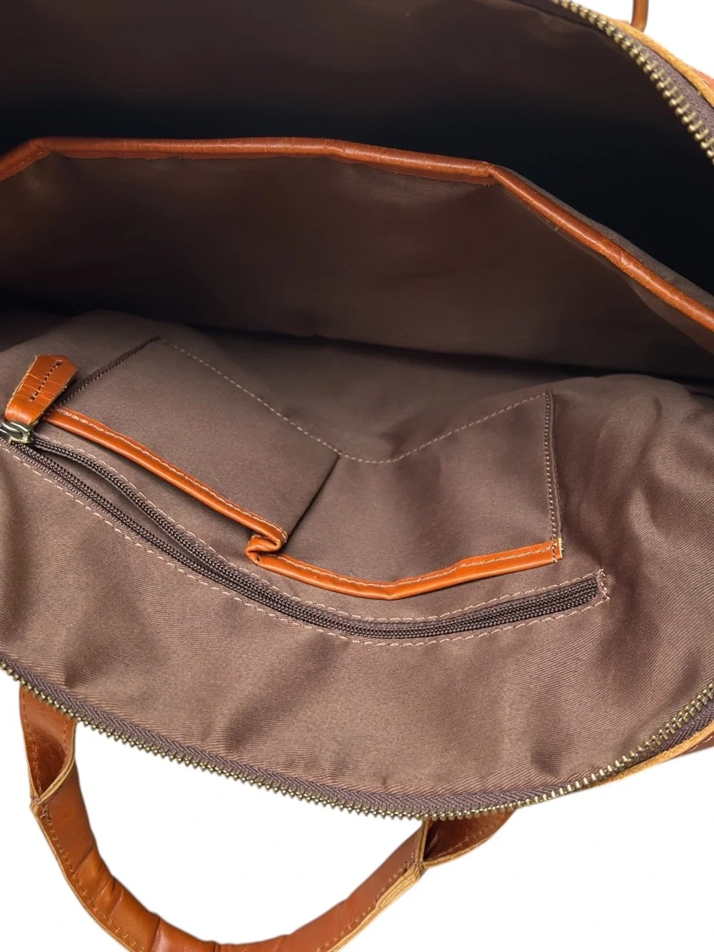 Classic Leather Slim Travel/Laptop Bag 16.5” L x 3.75” W x 13.75”H